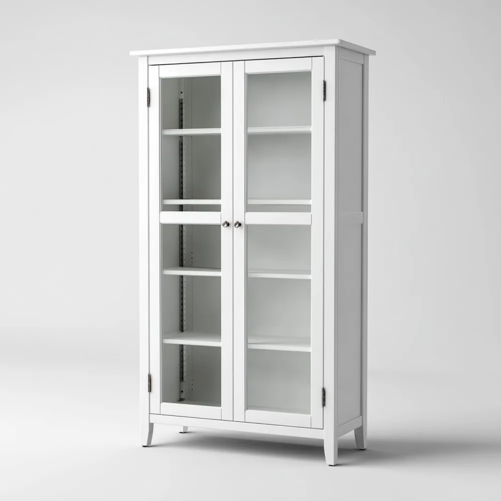 Armadio decorativo in legno 80x40x180 cm - Bianco - Design classico