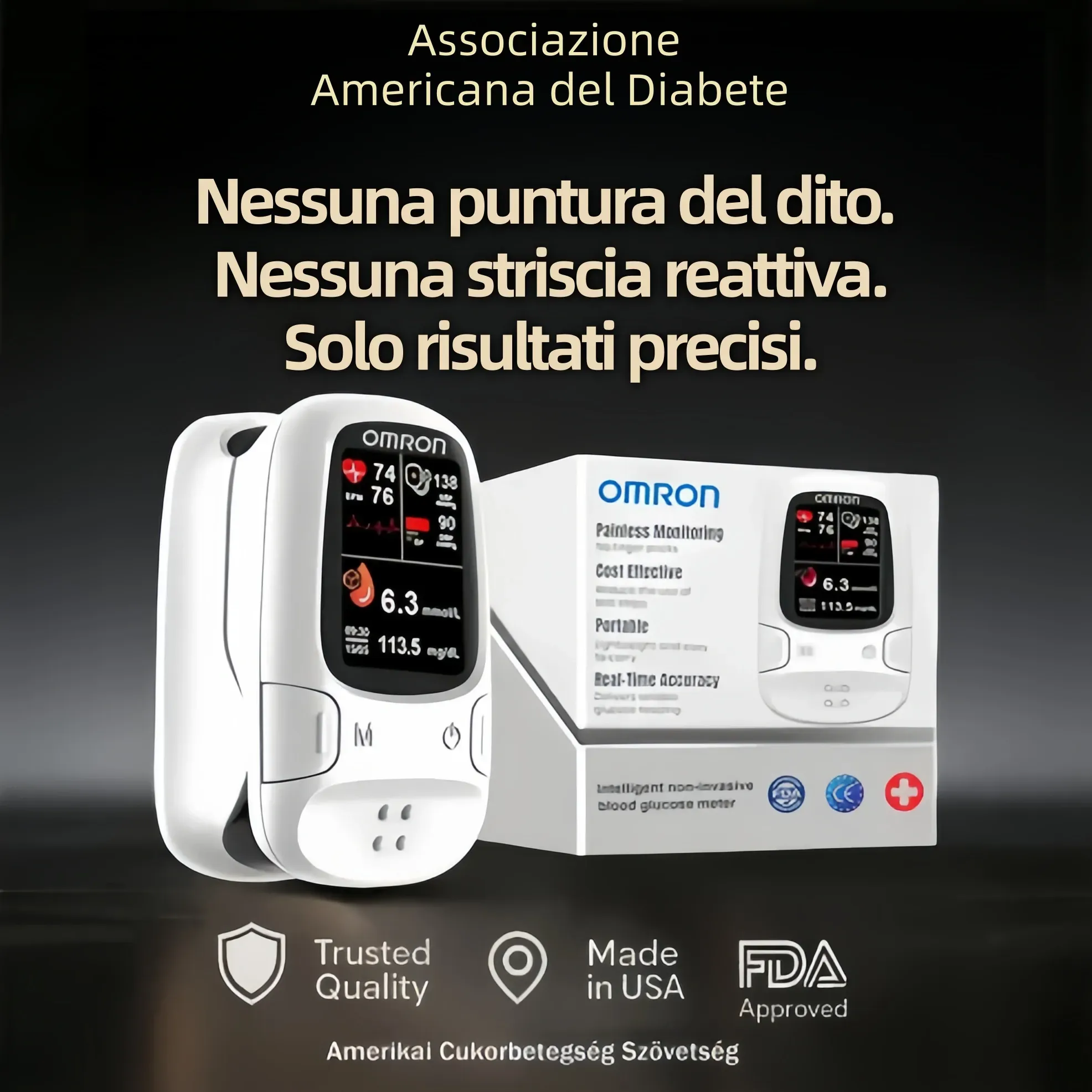 Black Friday 🔥 Glucometro Non Invasivo – Controllo Facile e Sicuro | Pagamento alla Consegna