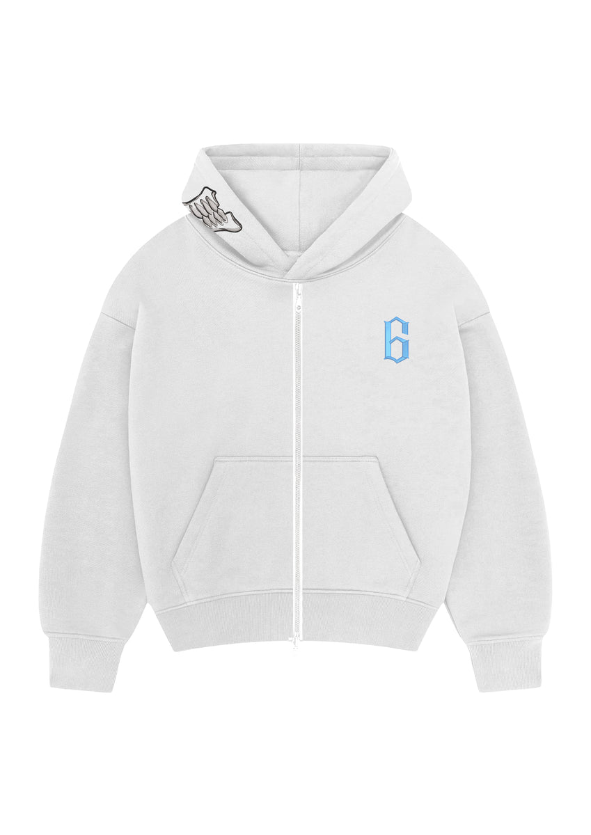 PHANTOM WHITE ZIP HOODIE