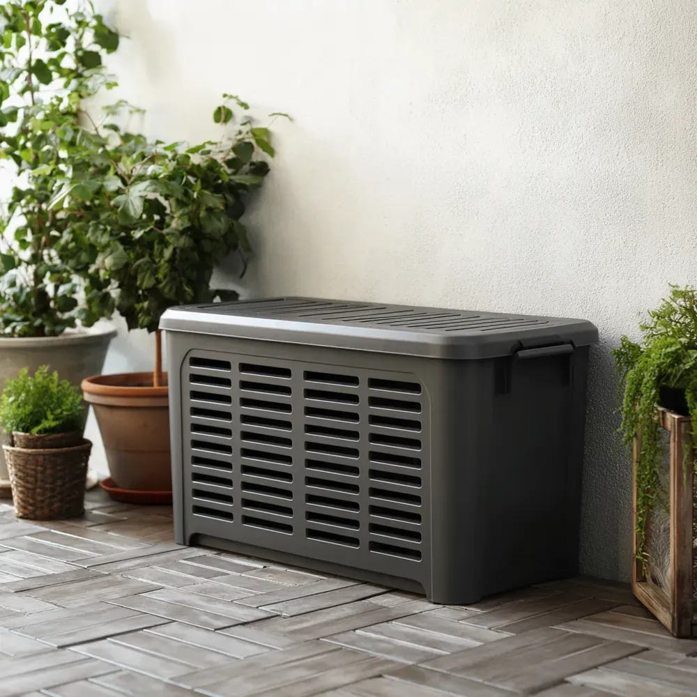 Aufbewahrungsbox Kunststoff 120x45x60 cm – Anthrazit – Wetterfest-Stylalivo