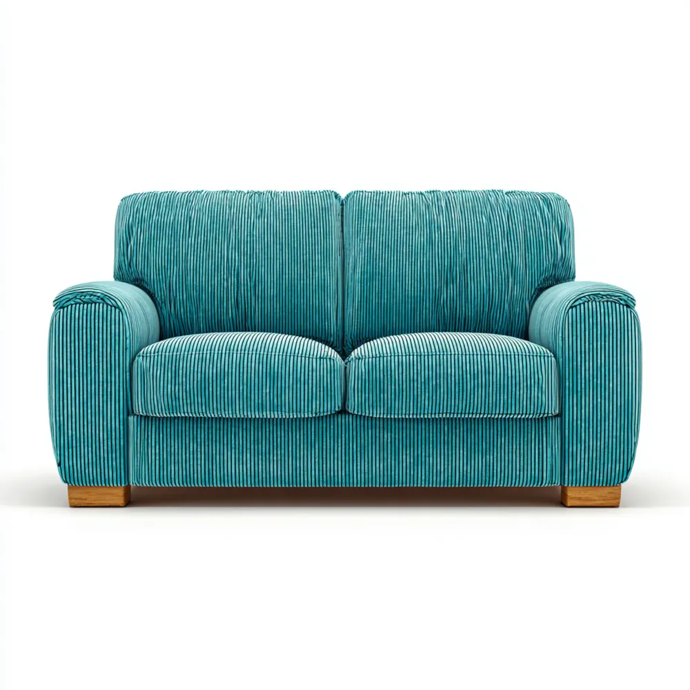 2-Sitzer-Sofa Cord 150x85x90 cm - Türkis - Modernes Design-Stylalivo