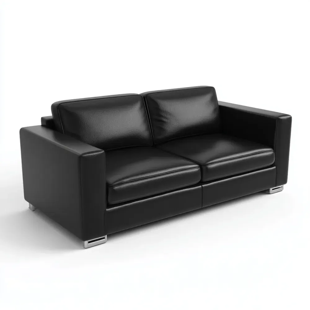 2-Sitzer Sofa Kunstleder 150x80x85 cm - Schwarz - Modernes Design-Stylalivo
