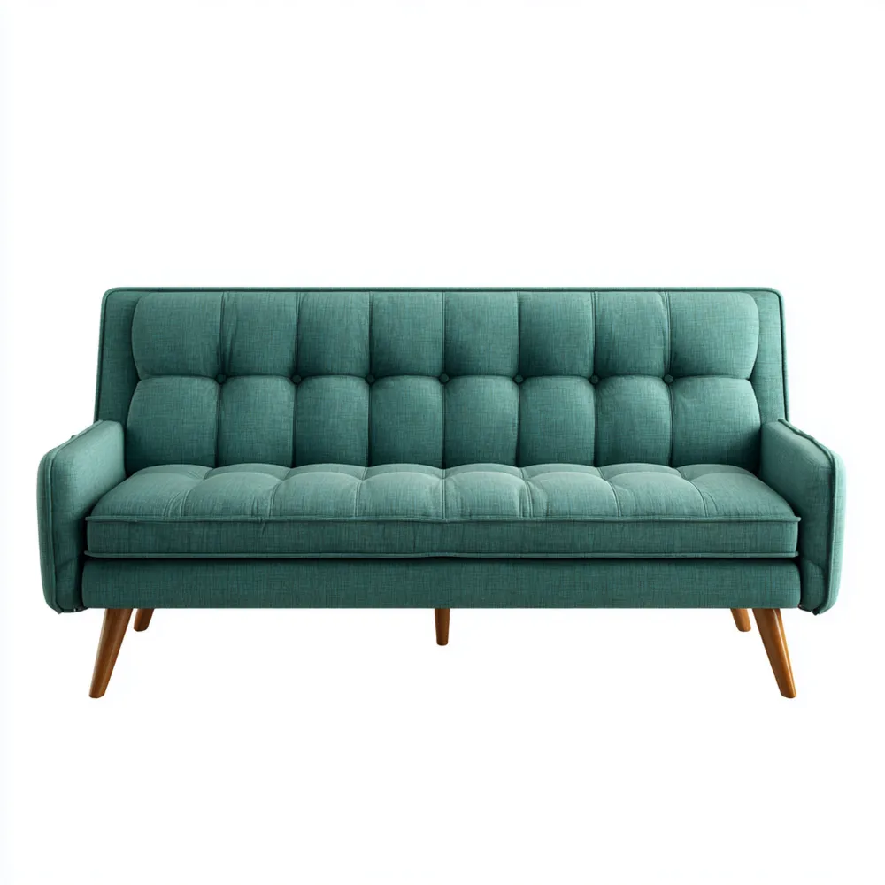 2-Sitzer-Sofa Stoffbezug 180x85x75 cm – Türkis – Retro Design-Stylalivo