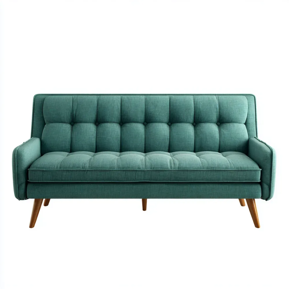 2-Sitzer-Sofa Stoffbezug 180x85x75 cm – Türkis – Retro Design-Stylalivo