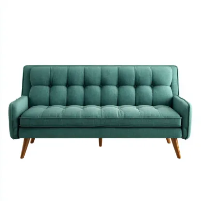 2-Sitzer-Sofa Stoffbezug 180x85x75 cm – Türkis – Retro Design-Stylalivo