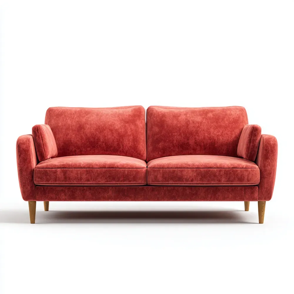 2-Sitzer-Sofa Samt 150x80x85 cm – Rot – Skandinavisches Design-Stylalivo