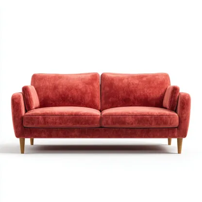 2-Sitzer-Sofa Samt 150x80x85 cm – Rot – Skandinavisches Design-Stylalivo