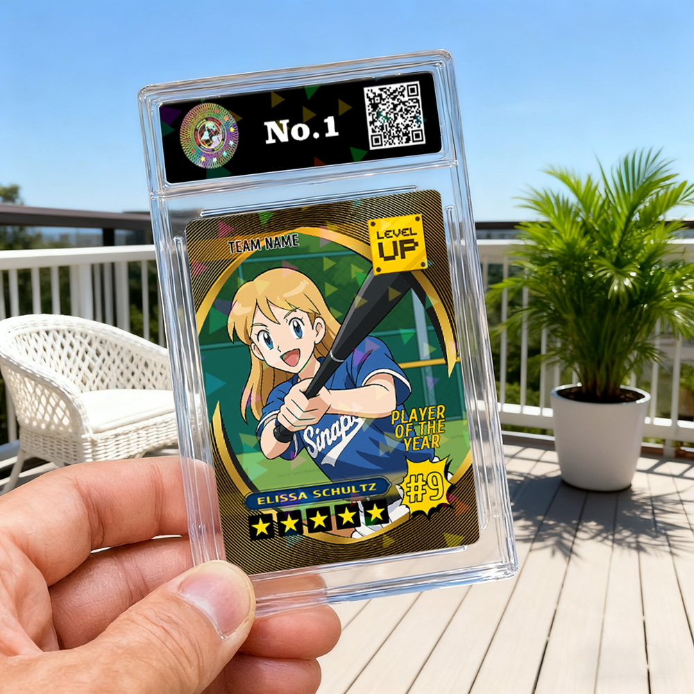 Custom Cartoon Sports Trading Card Personalized Photo Baseball Portrait Card for Athletes and Fans - CustomCardverseUK