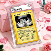 Custom Poke Card Pregnancy Announcement Personalized Pokemon Card Custom Pokemon Card Gift for Him and Her Birth Mothers Day Gift Idea
