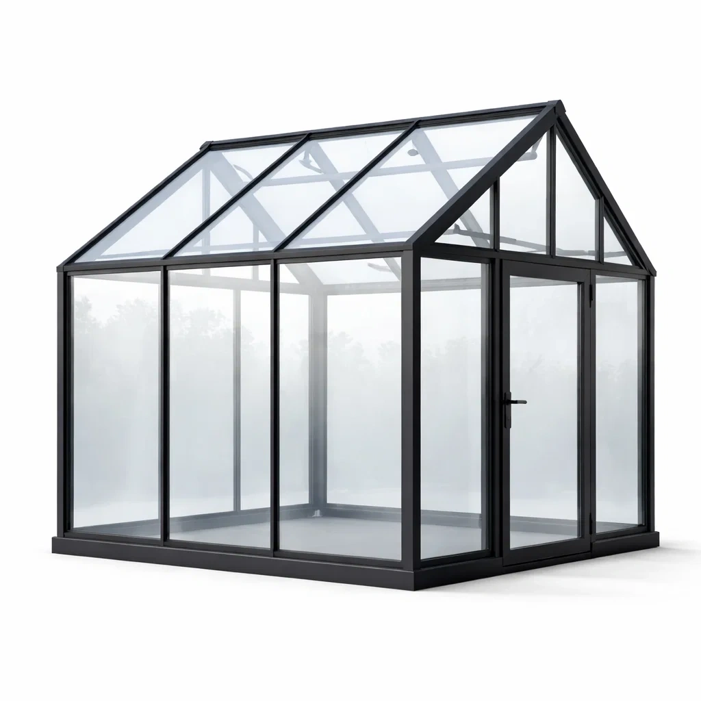 Serre aluminium avec verre trempé noir 300 x 400 x 250 cm-dreamnookzz