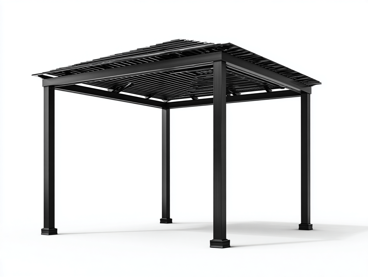 Gartenüberdachung Metall 300x300x250 cm - Schwarz - Modernes Design für den Außenbereich-Sofagetmart