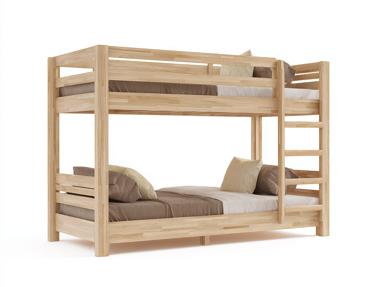 Etagenbetten Holzoptik 200x100x160 cm - Braun - funktionales Design für Kinder- und Jugendzimmer-Sofagetmart