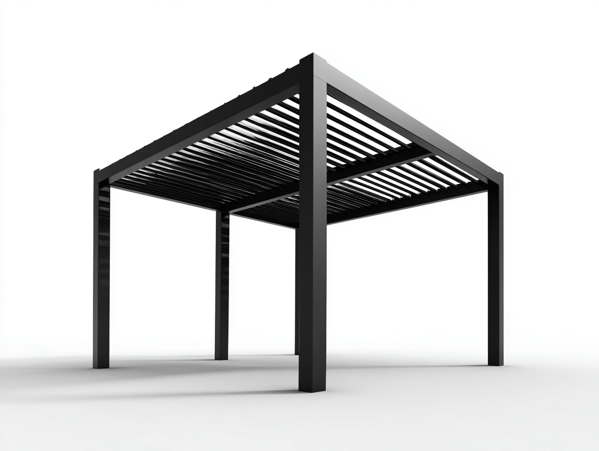 Gartenüberdachungen Metall 300x300x250 cm - Schwarz - modernes Design für Garten und Terrasse-Sofagetmart