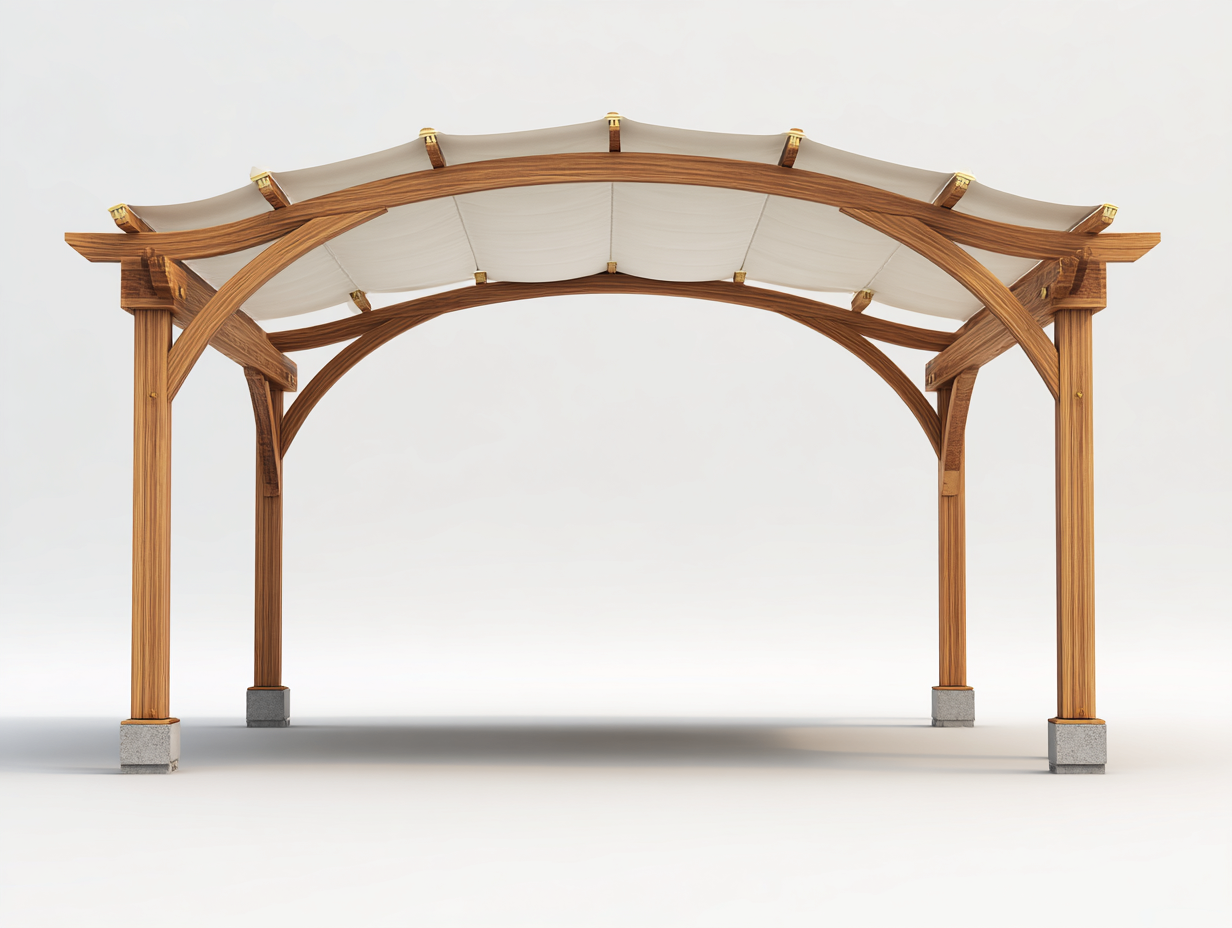 Gartenüberdachungen Holzoptik 400x300x260 cm - Braun-Beige - klassisches Design für Garten und Terrasse-Sofagetmart