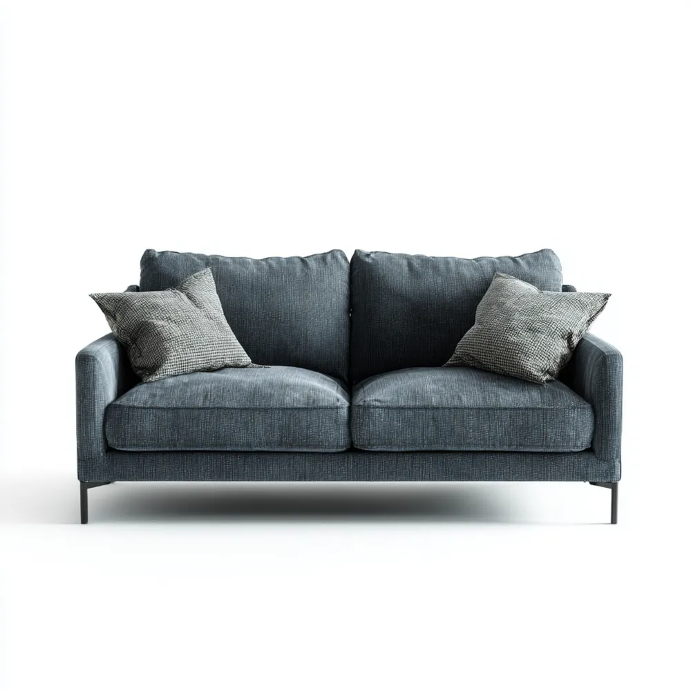 Divano due posti 150x85x90 cm - Grigio scuro - Design moderno