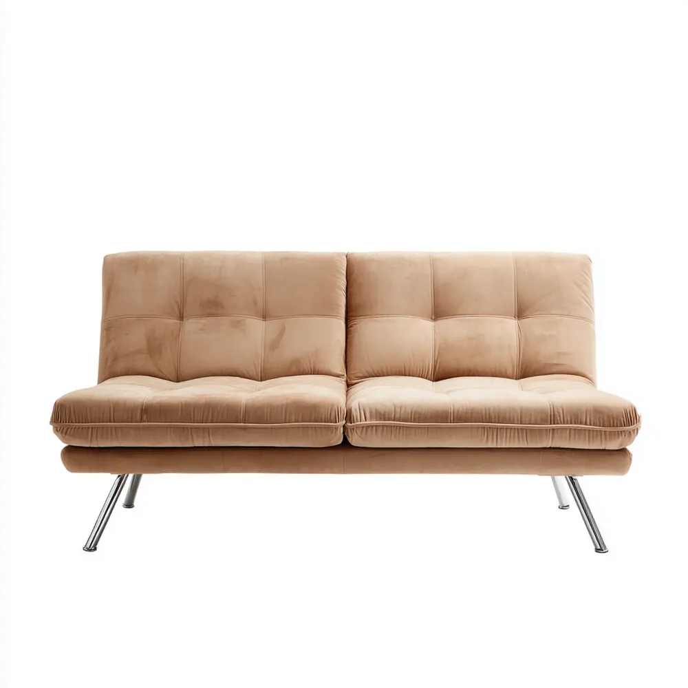 Divano due posti in tessuto 180x90x85 cm - Beige Chiaro - Design moderno