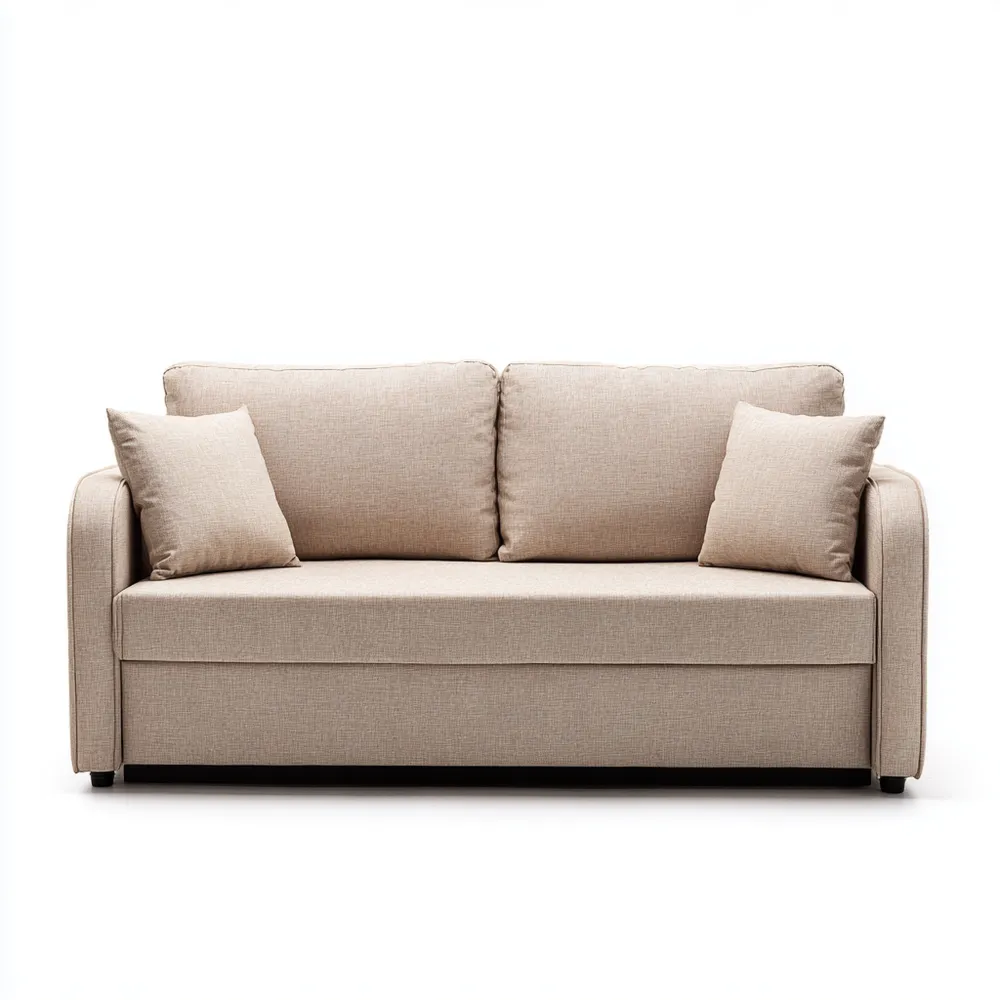 Divano due posti 180x85x75 cm in Tessuto Beige – Design Moderno