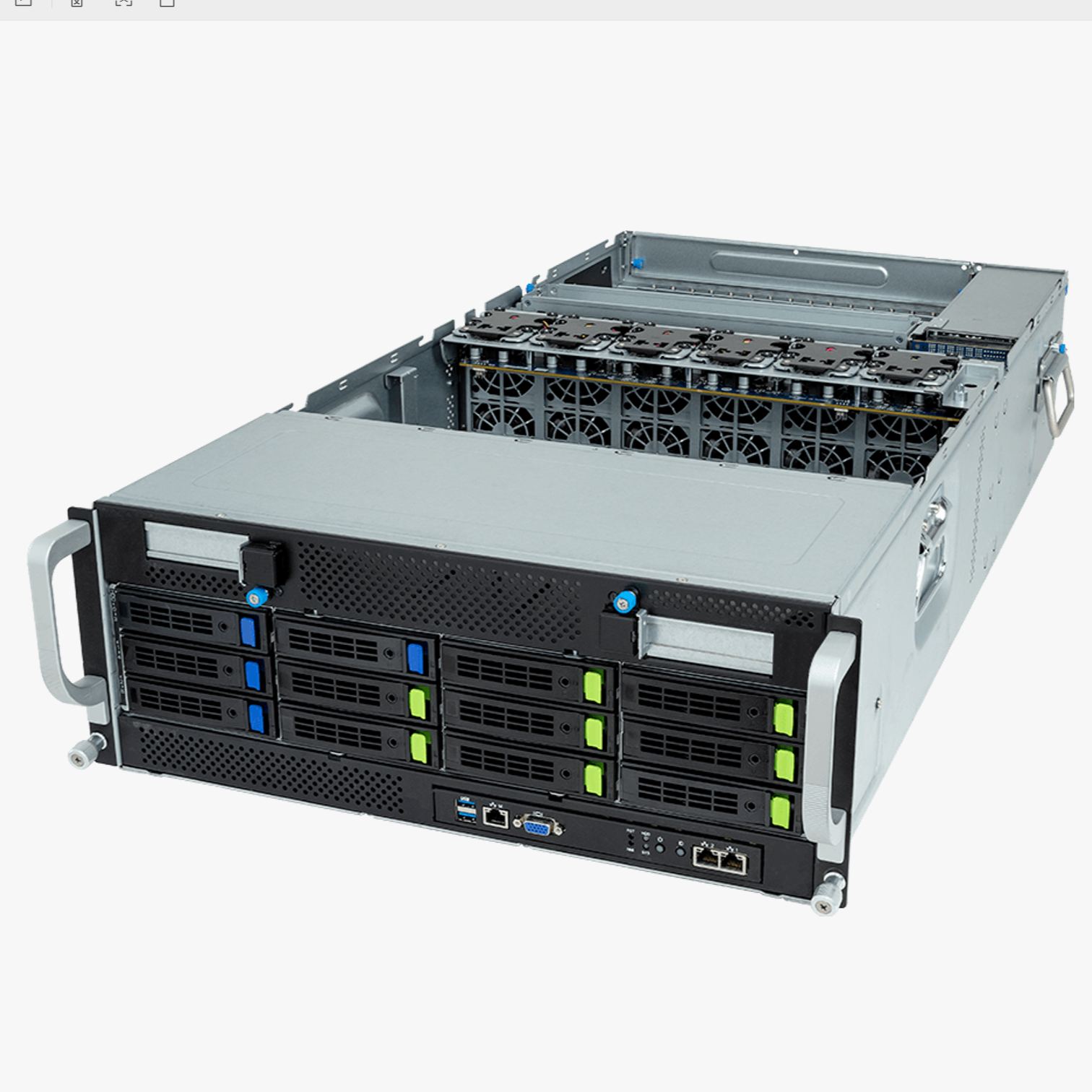 HPC/AI Server - 5th/4th Gen Intel® Xeon® Scalable - 5U DP NVIDIA HGX™ H100 8-GPU 4-Root Port (BF-3)