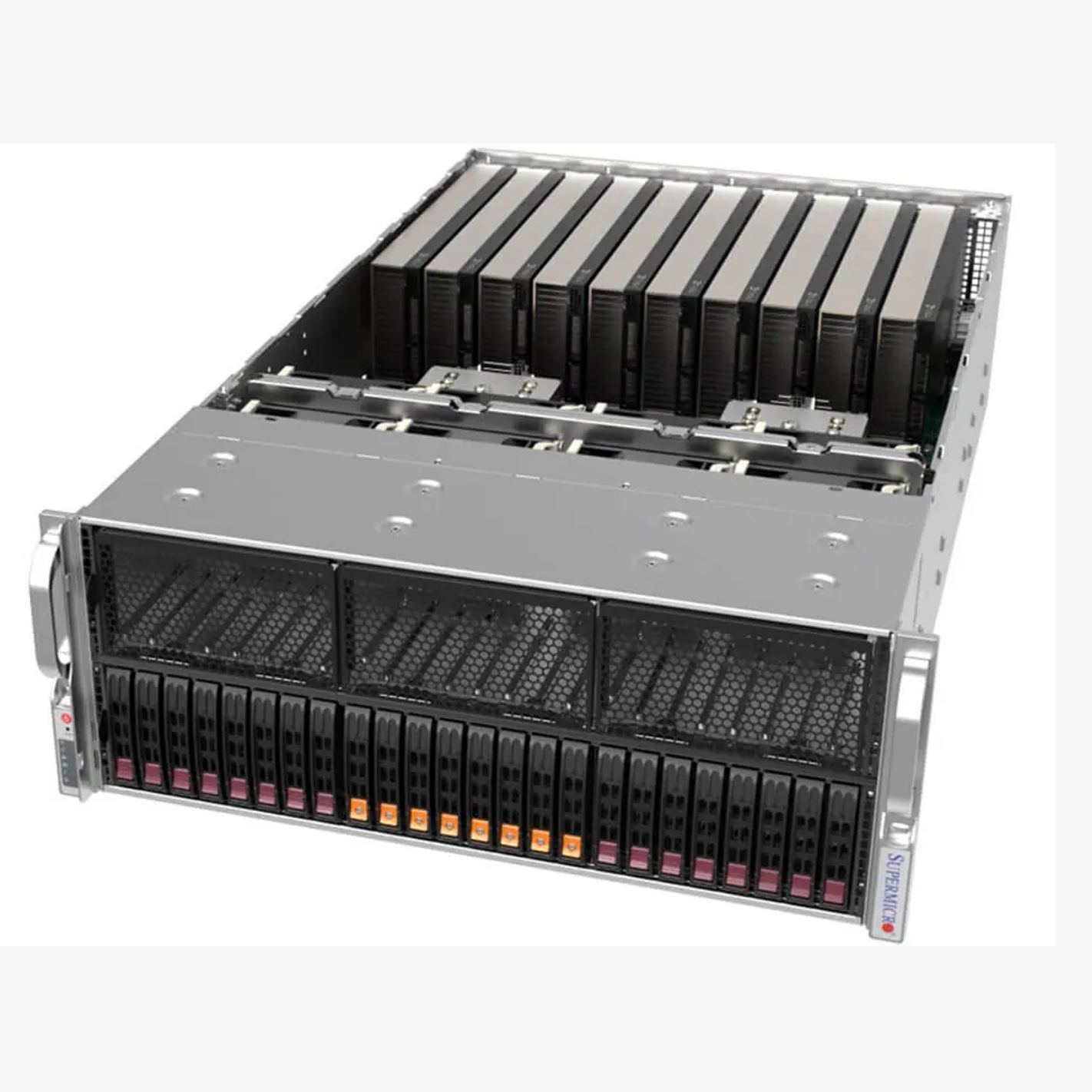 DP AMD 4U Dual-Root PCIe GPU System with up to 10 PCIe GPUs 