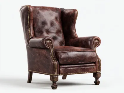 Fauteuil en cuir-cuir véritable-104x98x126 cm-marron-style classique vintage-Homimyly