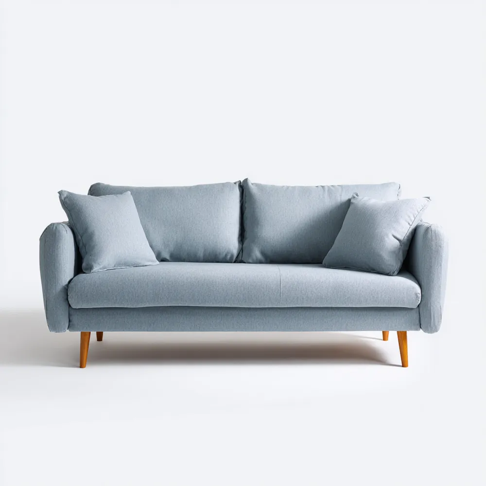 Divano due posti 140x80x85 cm - Blu Chiaro - Design Moderno