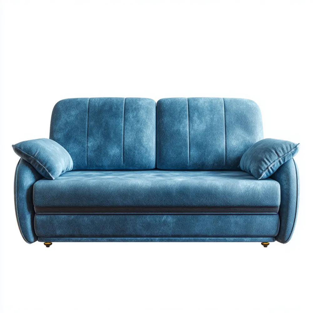 Divano due posti Tessuto 150x90x80 cm - Blu - Design Moderno