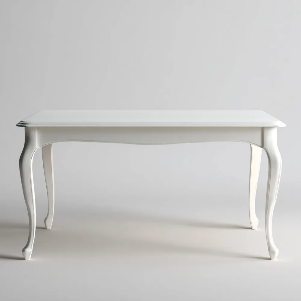 Table à manger bois 160x90x75 cm – Blanc – Design classique
