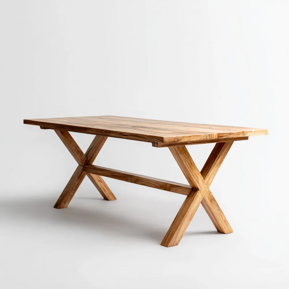 Table à manger en bois massif 200x90x75 cm – Design moderne