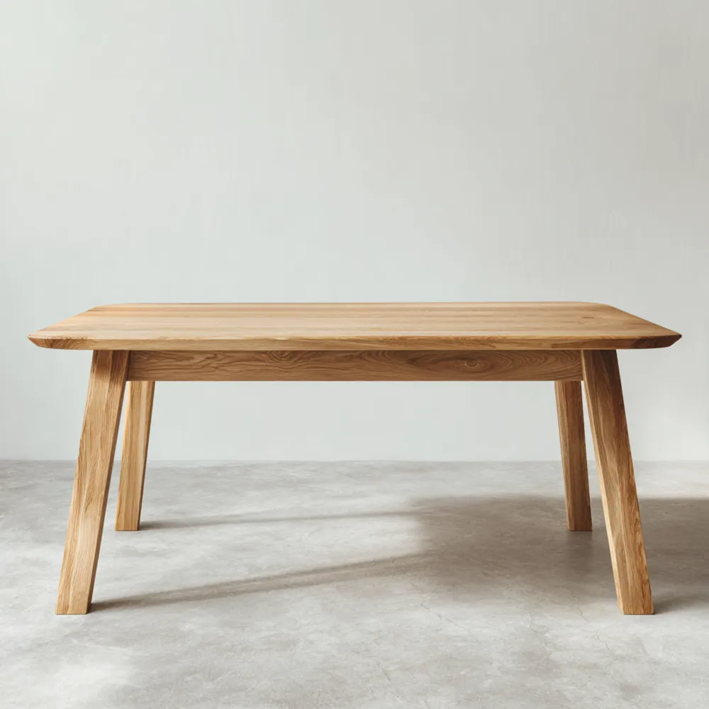 Table à manger bois massif 180x90x75 cm – Chêne – Design scandinave