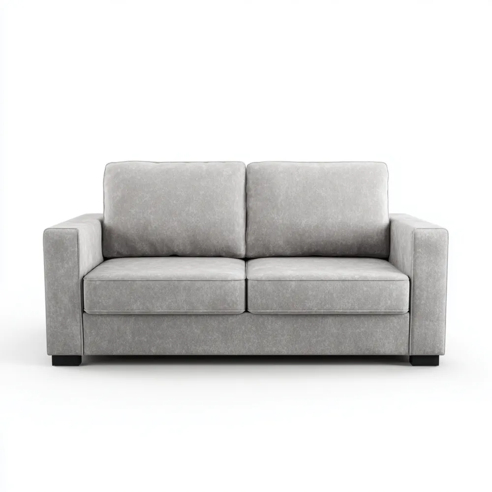 Divano due posti in tessuto 150x85x90 cm - Grigio - Design Moderno