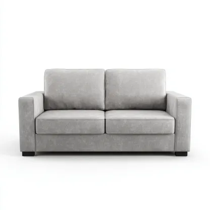 Divano due posti in tessuto 150x85x90 cm - Grigio - Design Moderno