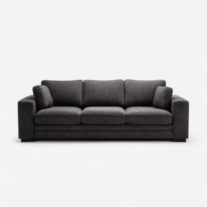 Divano a tre posti 220x90x85 cm - Grigio scuro - Design moderno