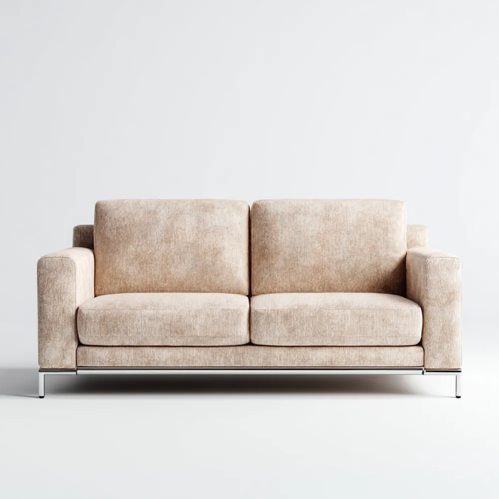 Divano due posti 200x90x85 cm – Tessuto Beige – Design moderno