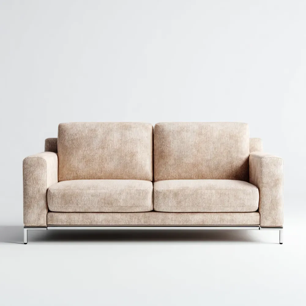 Divano due posti 200x90x85 cm – Tessuto Beige – Design moderno