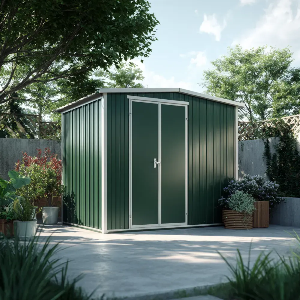 Casetta da giardino in metallo 250x200x180 cm - Verde