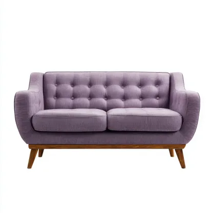 Divano due posti in tessuto 150x85x90 cm - Viola - Design moderno