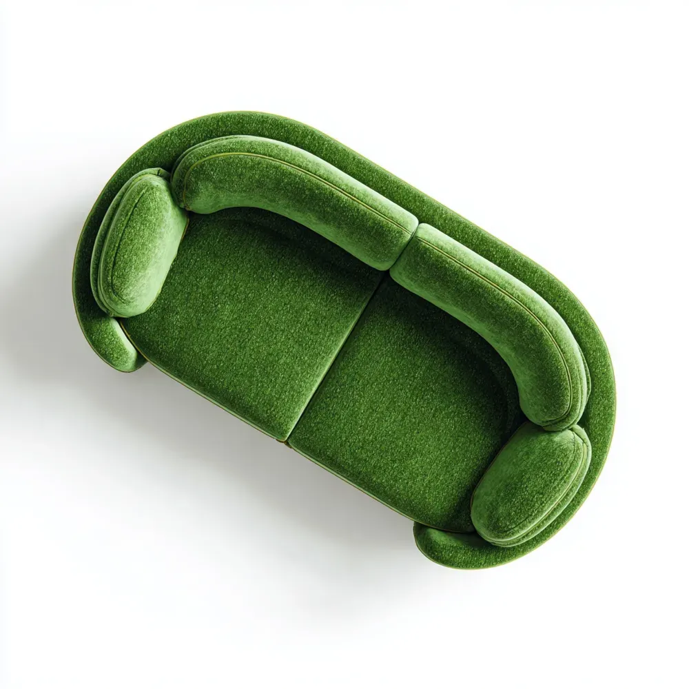 Divano due posti 150x80x70 cm - Verde - Design Contemporaneo