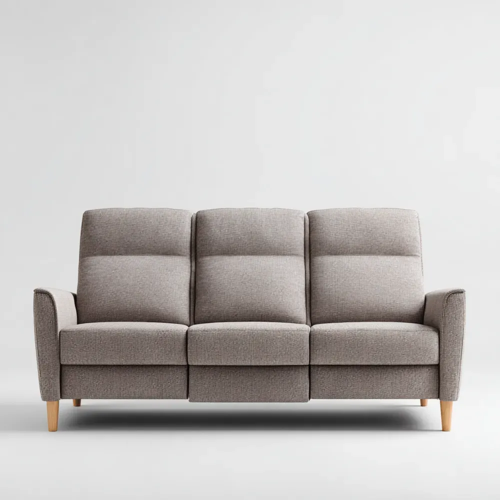 Divano a tre posti 200x90x95 cm in Tessuto – Grigio Chiaro