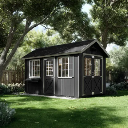 Casetta da giardino in legno 350x250x270 cm - Nero