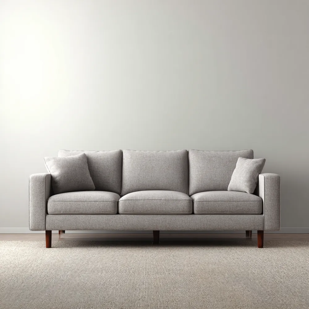 Divano a tre posti in tessuto 200x90x85 cm – Grigio chiaro – Design moderno