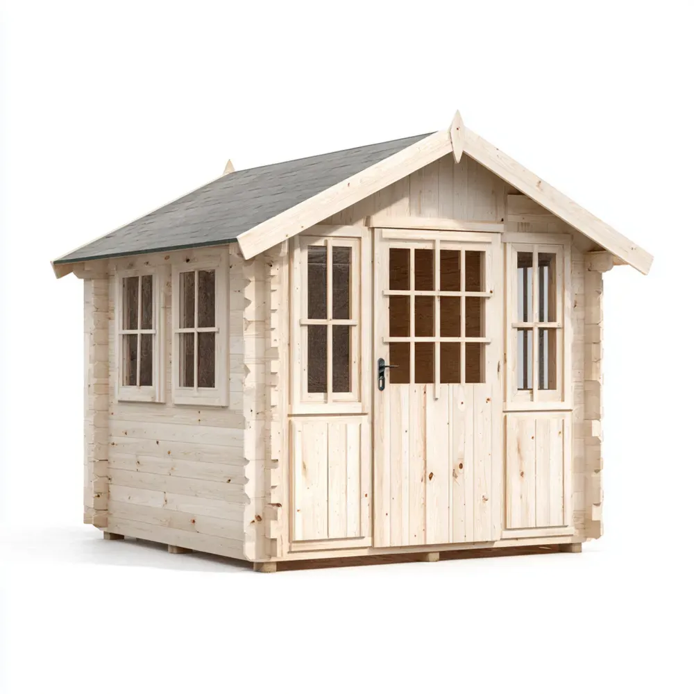 Casetta da giardino in legno 300x200x250 cm - Naturale - Design Rustico