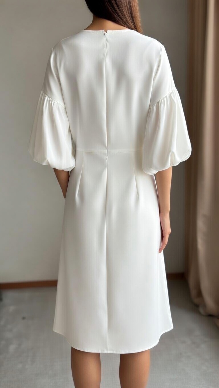 Relaxed Elegance Midi Wrap Dress