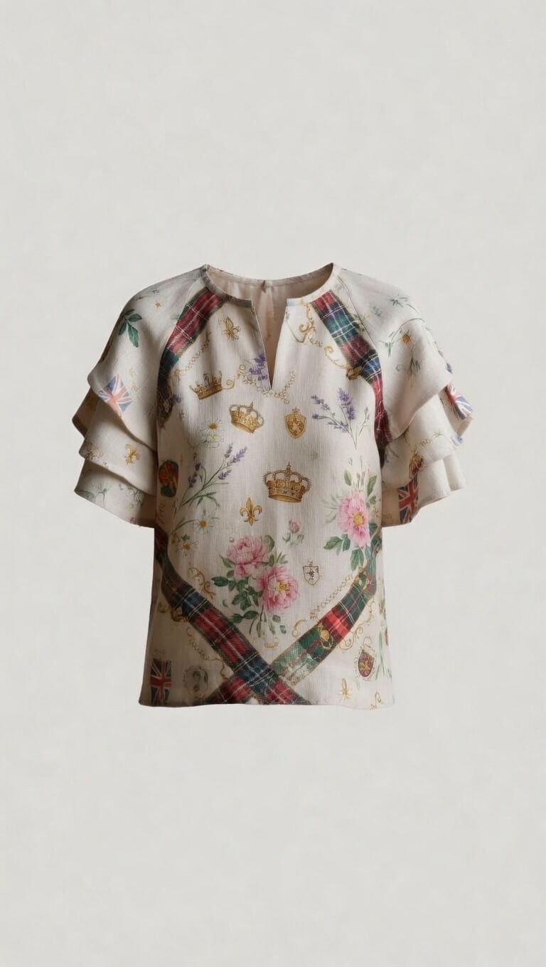 Timeless Linen Ruffle Blouse