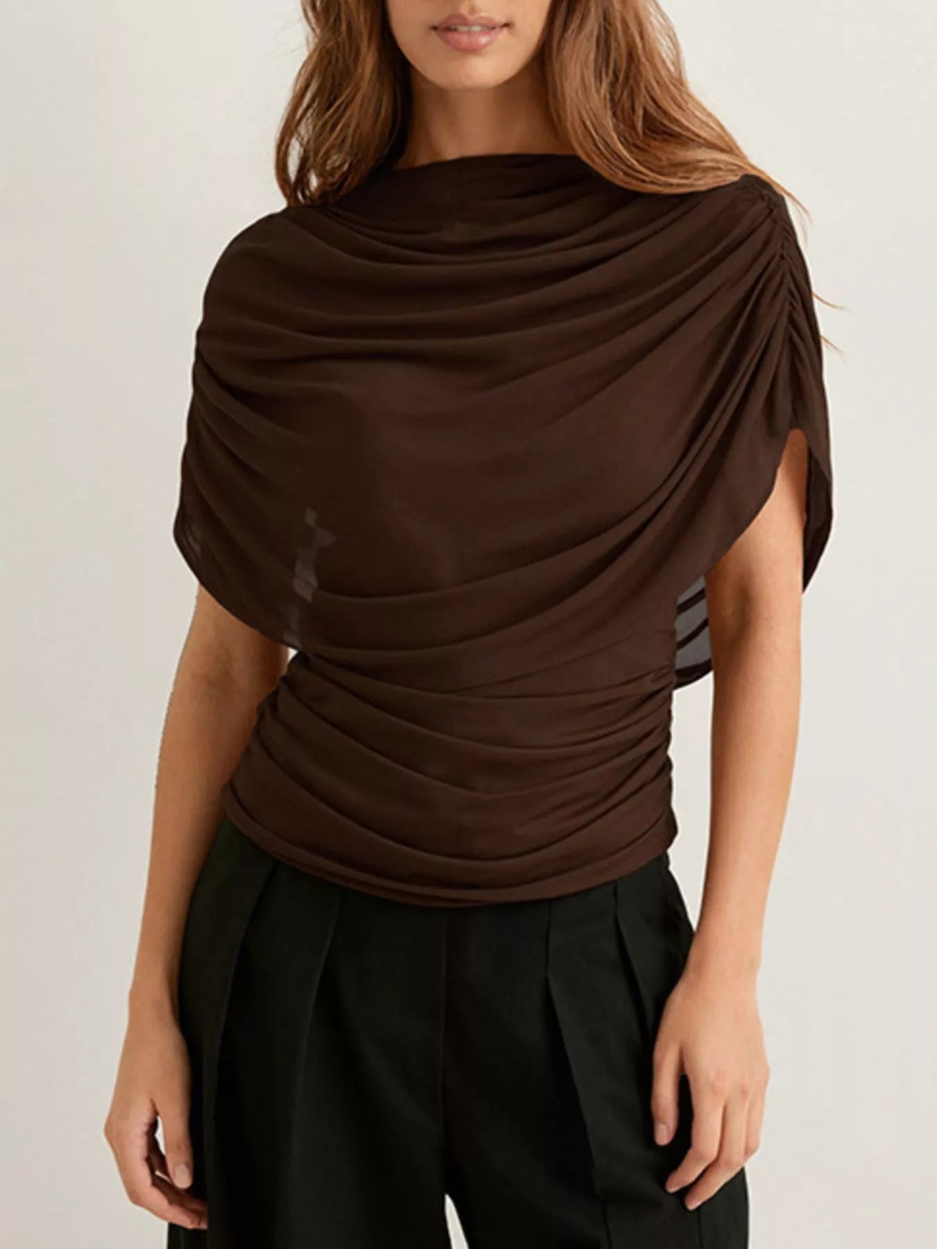 Ruched Short Sleeve Top