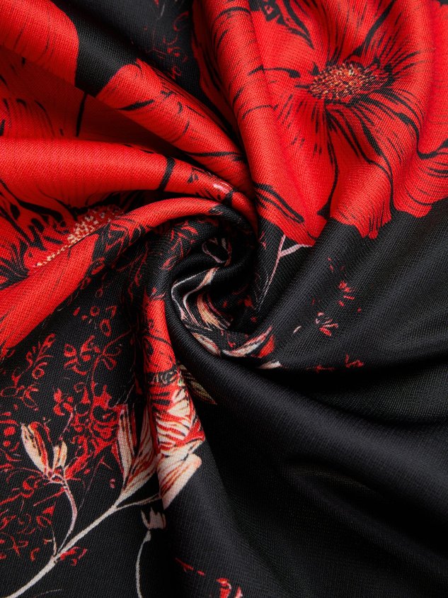 Elegant Stand Collar Jersey Midi Dress Long Sleeve