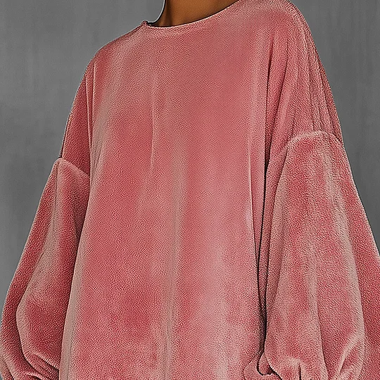 Women's Pink Retro Velvet Stand Collar Fringe Dress