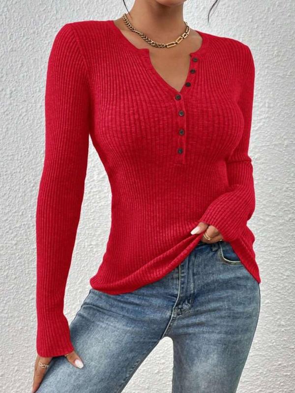 Elegant Chic Slim Fit Long Sleeve Round Neck Tops