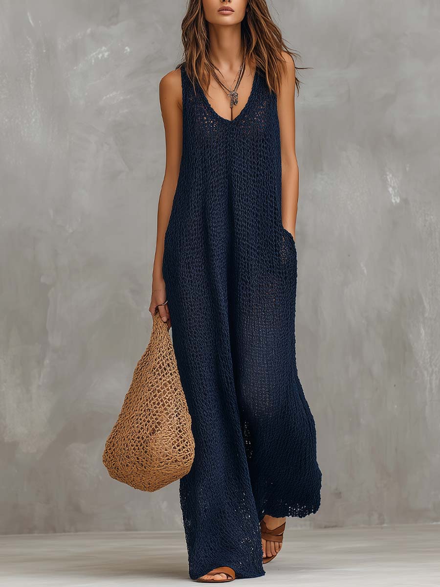 Bohemian Vacation Knitted Jumpsuit