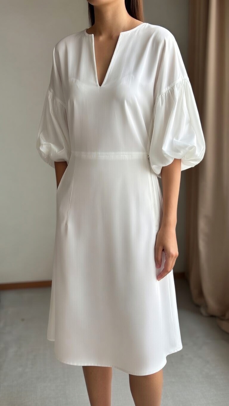 Relaxed Elegance Midi Wrap Dress