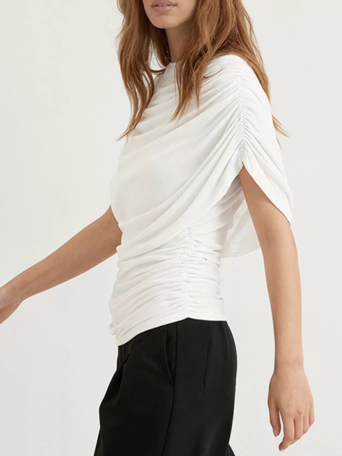 Ruched Short Sleeve Top